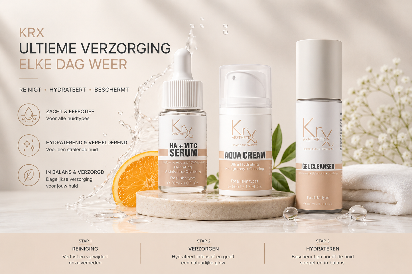 ✨ Hydrateer, verzorg en laat je huid stralen met de KRX Bestseller Bundel. ✨